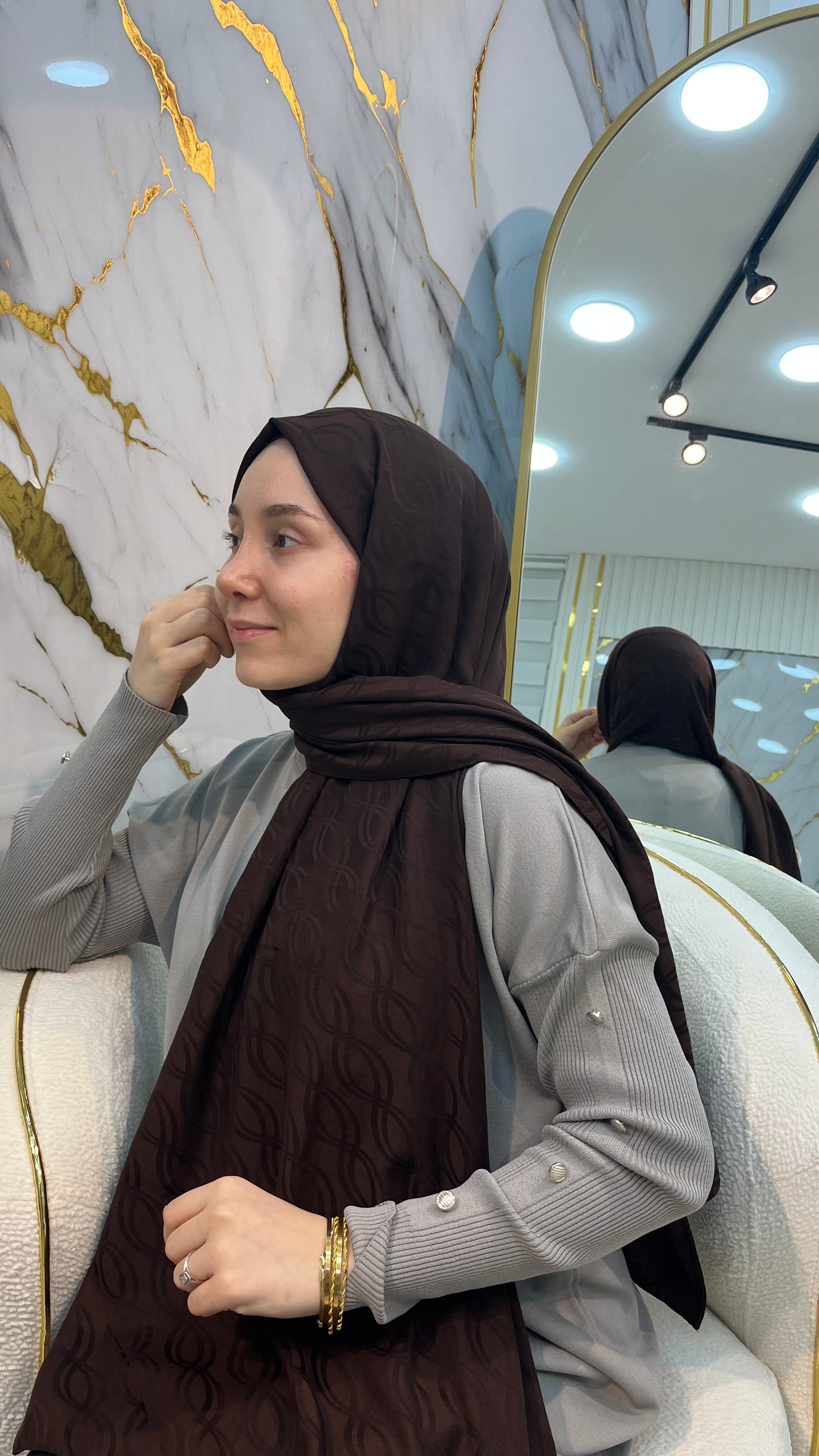 QASHKA AYROBİN JAKARLI ŞAL 3853