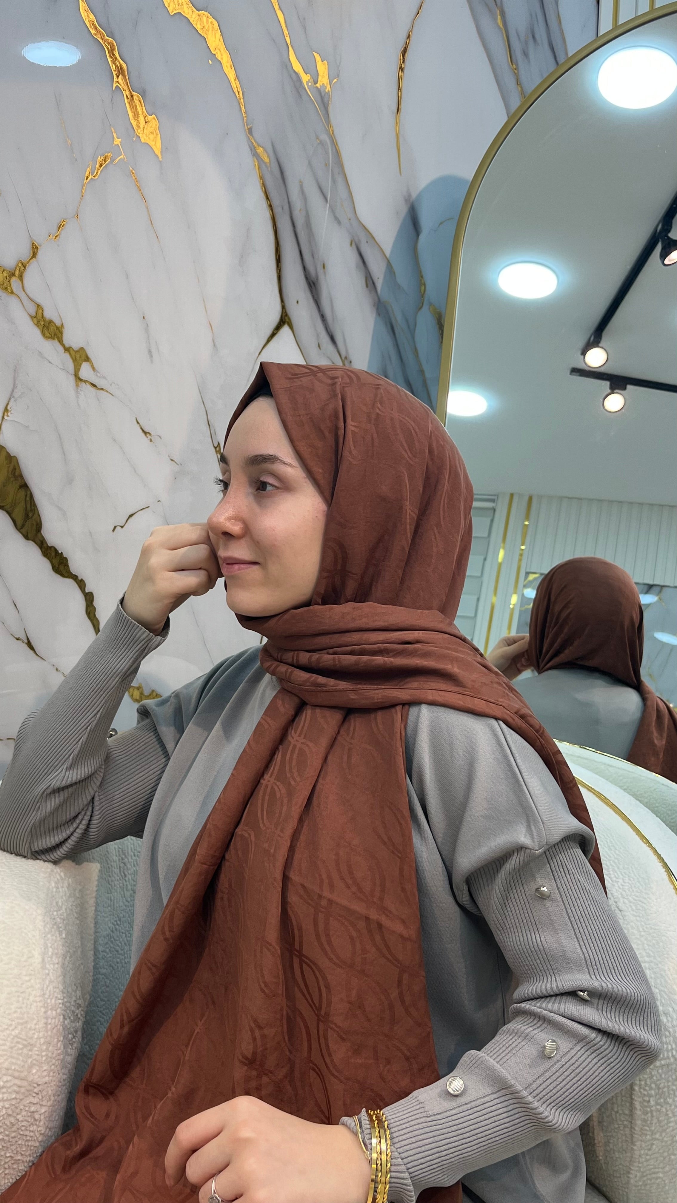 QASHKA AYROBİN JAKARLI ŞAL 3853