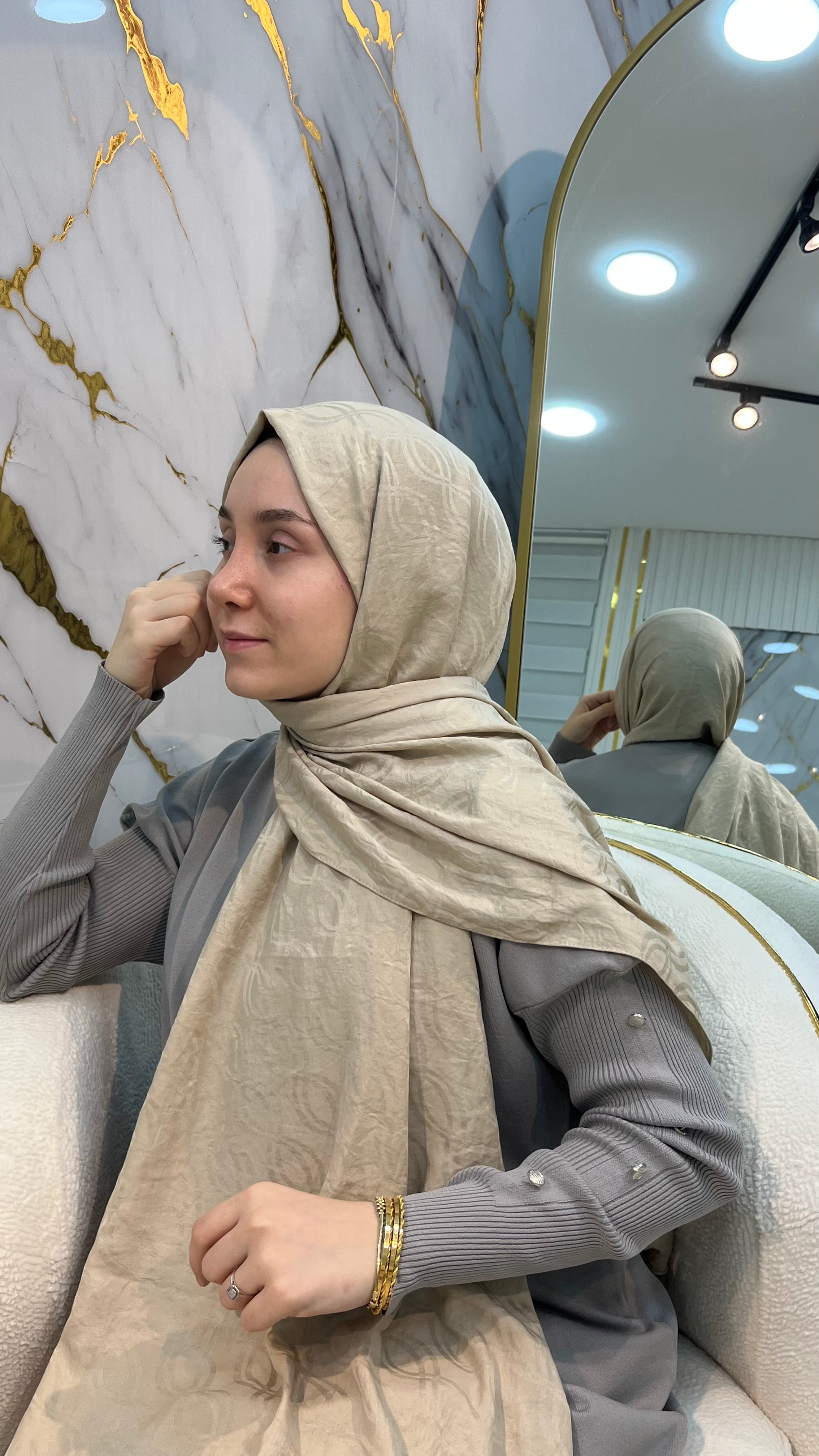 QASHKA AYROBİN JAKARLI ŞAL 3853