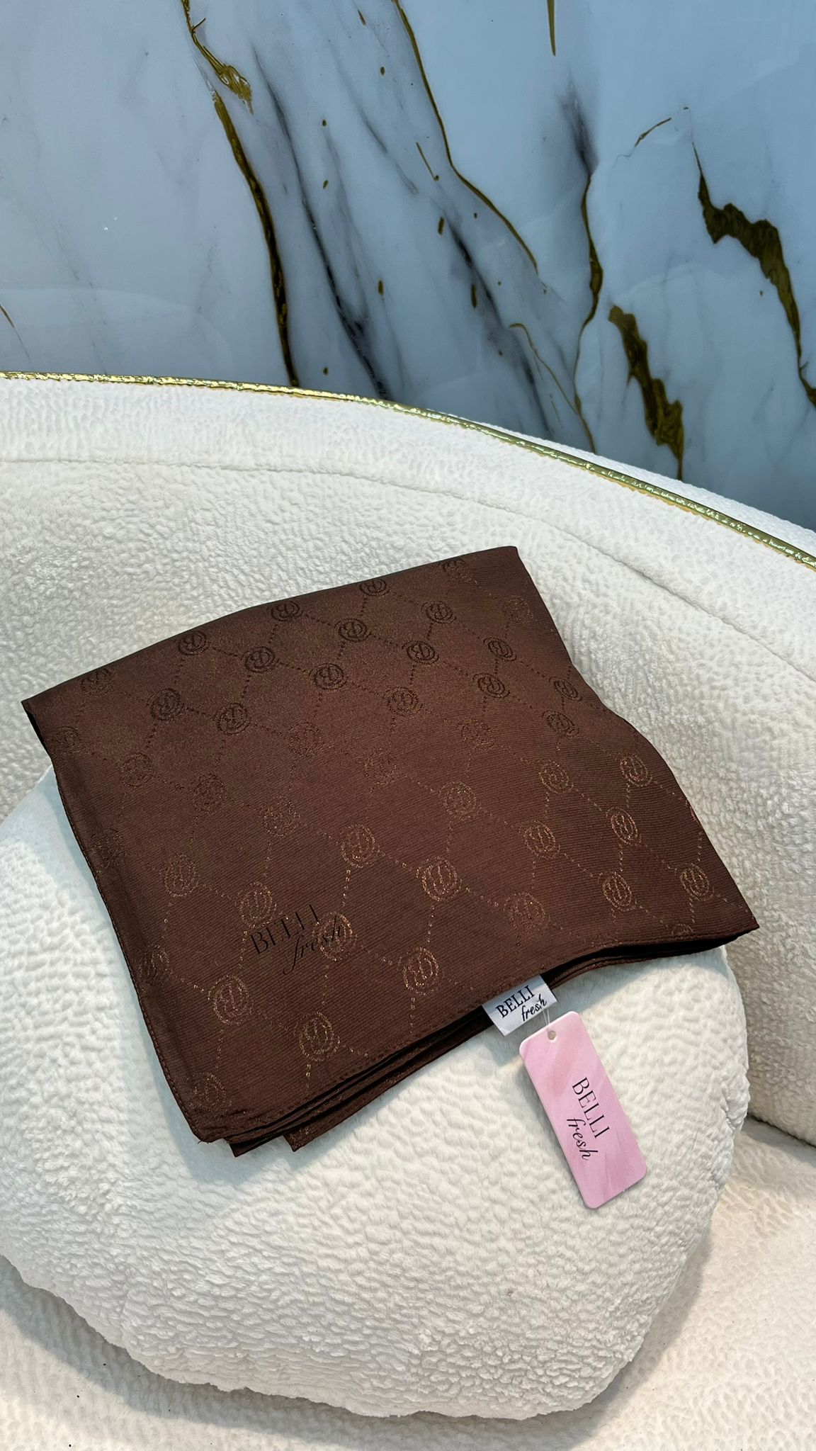 BELLİ FRESH MONOGRAM EŞARP 3834