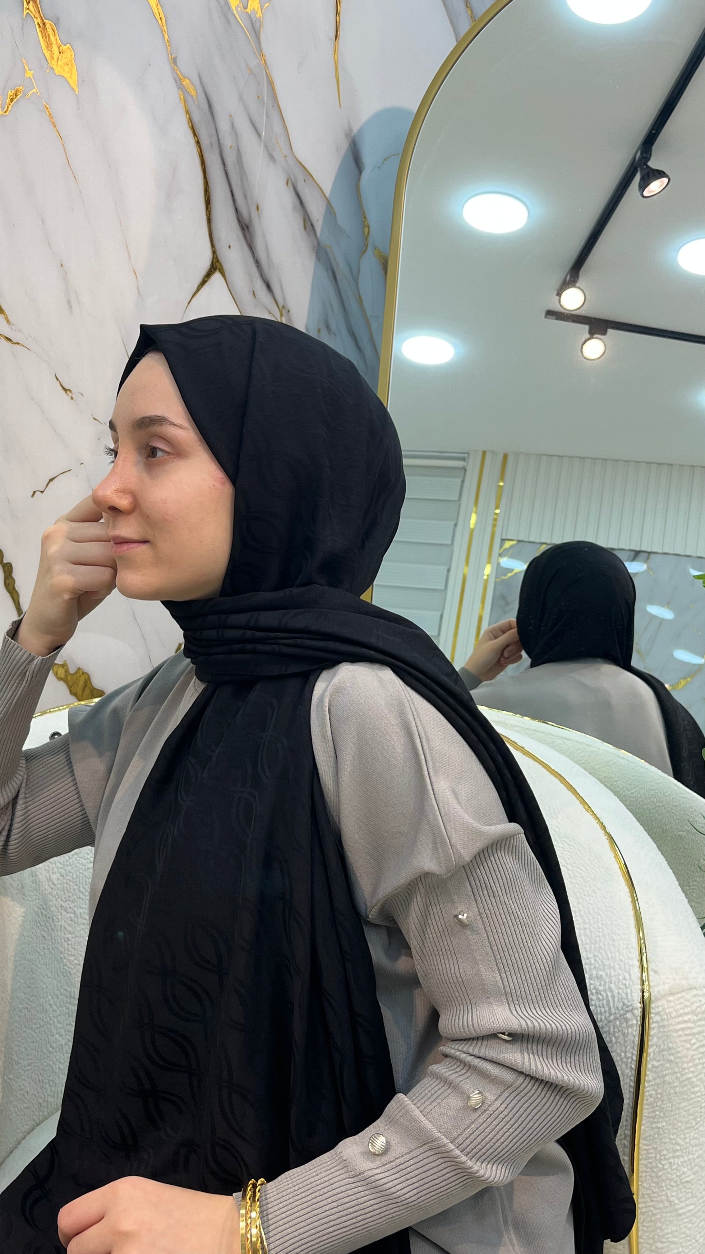QASHKA AYROBİN JAKARLI ŞAL 3853