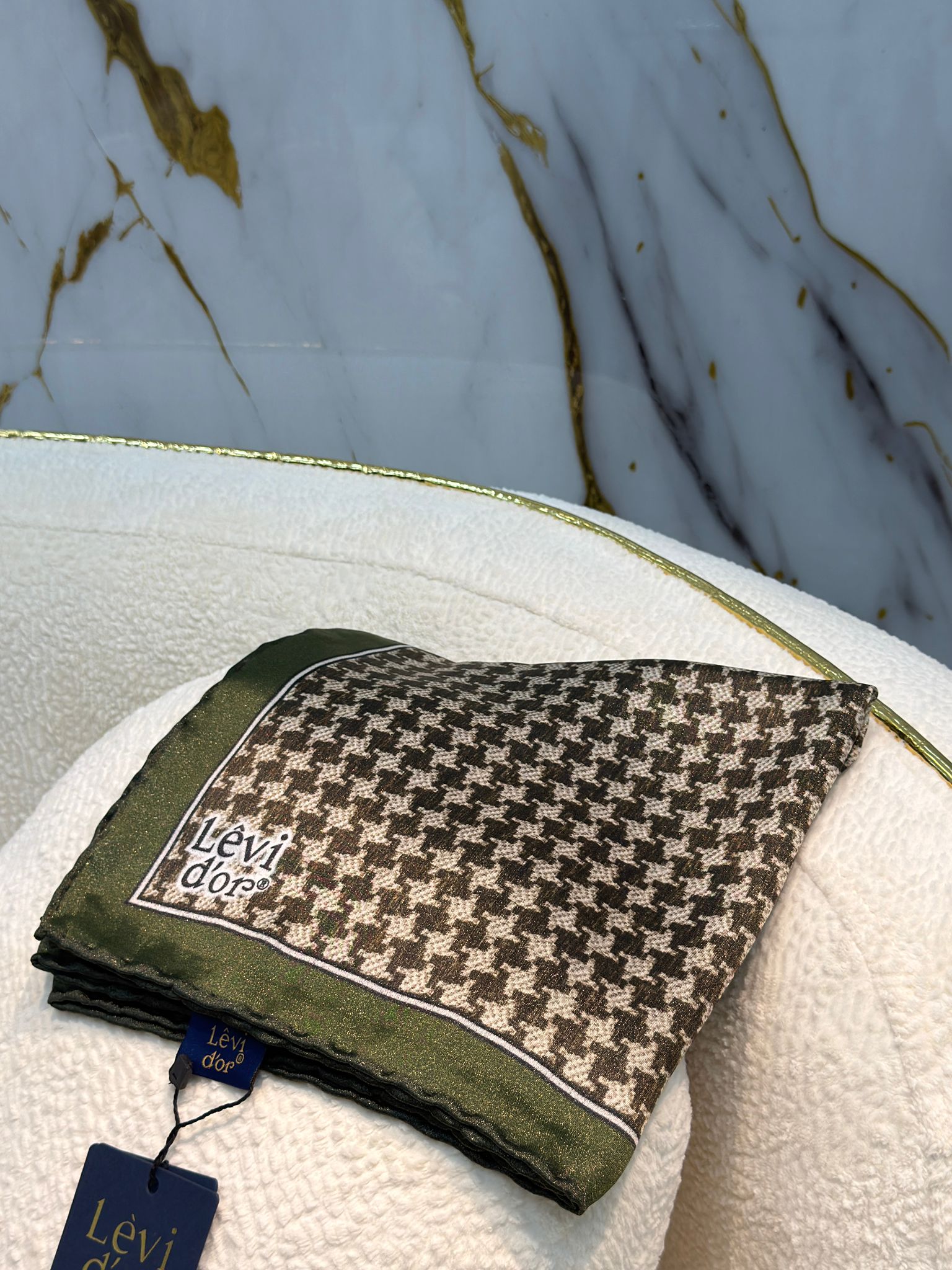 LEVİDOR KAZ AYAĞI DESEN EŞARP 3803