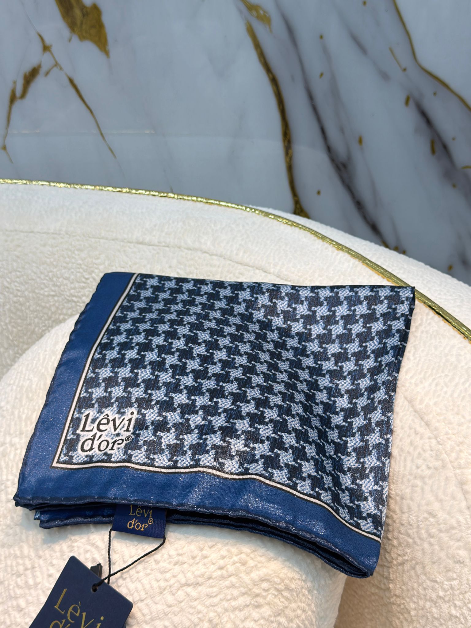 LEVİDOR KAZ AYAĞI DESEN EŞARP 3803