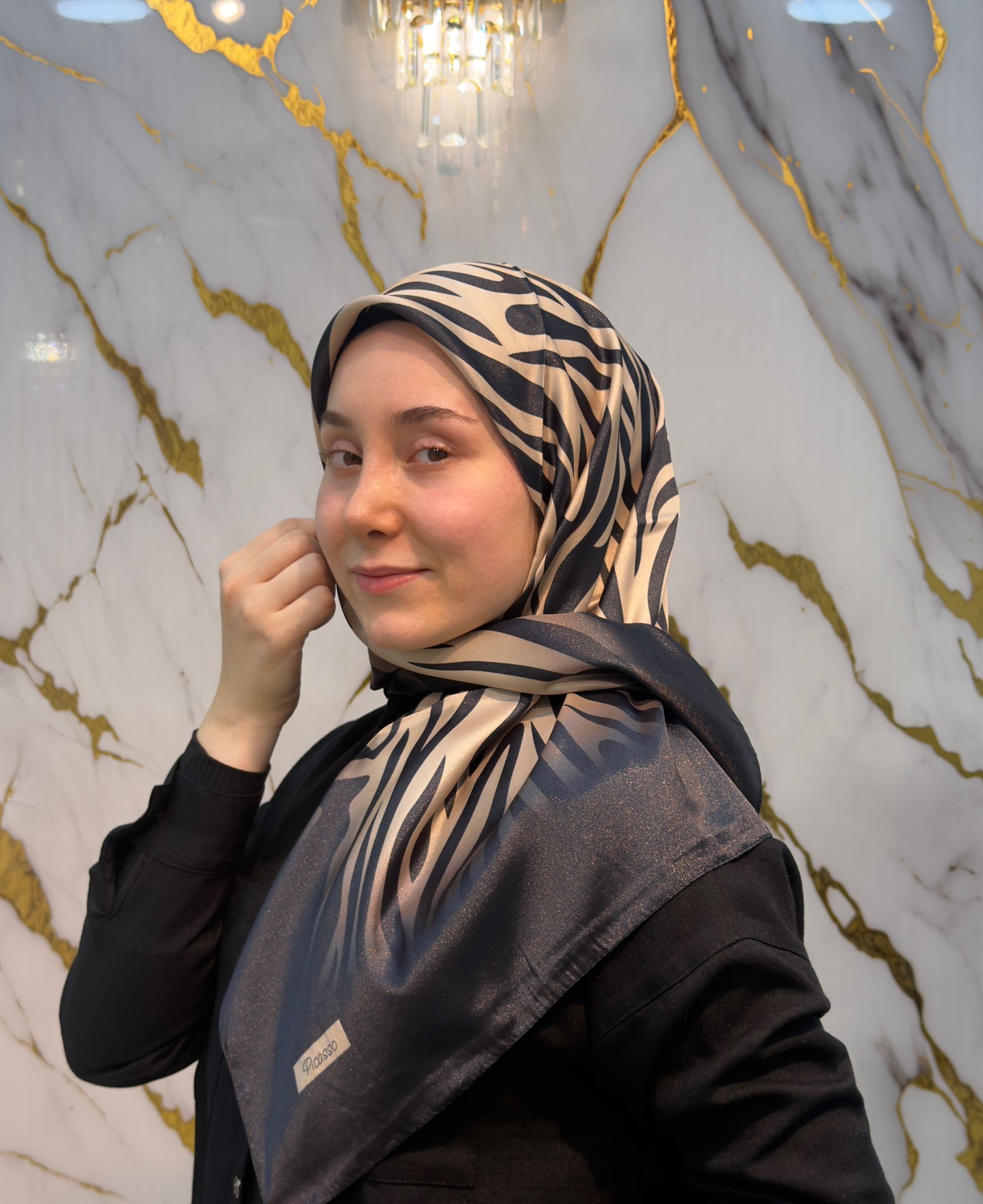 PİCASSO ZEBRA DESEN EŞARP 3805