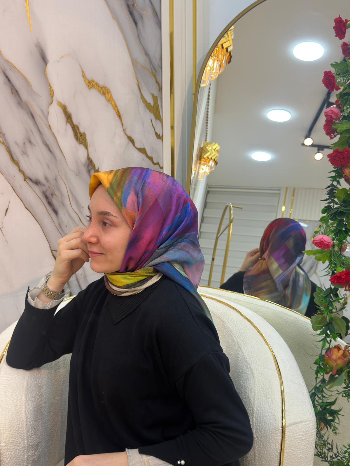SİLK TOUCH KRİSTAL EŞARP 3855