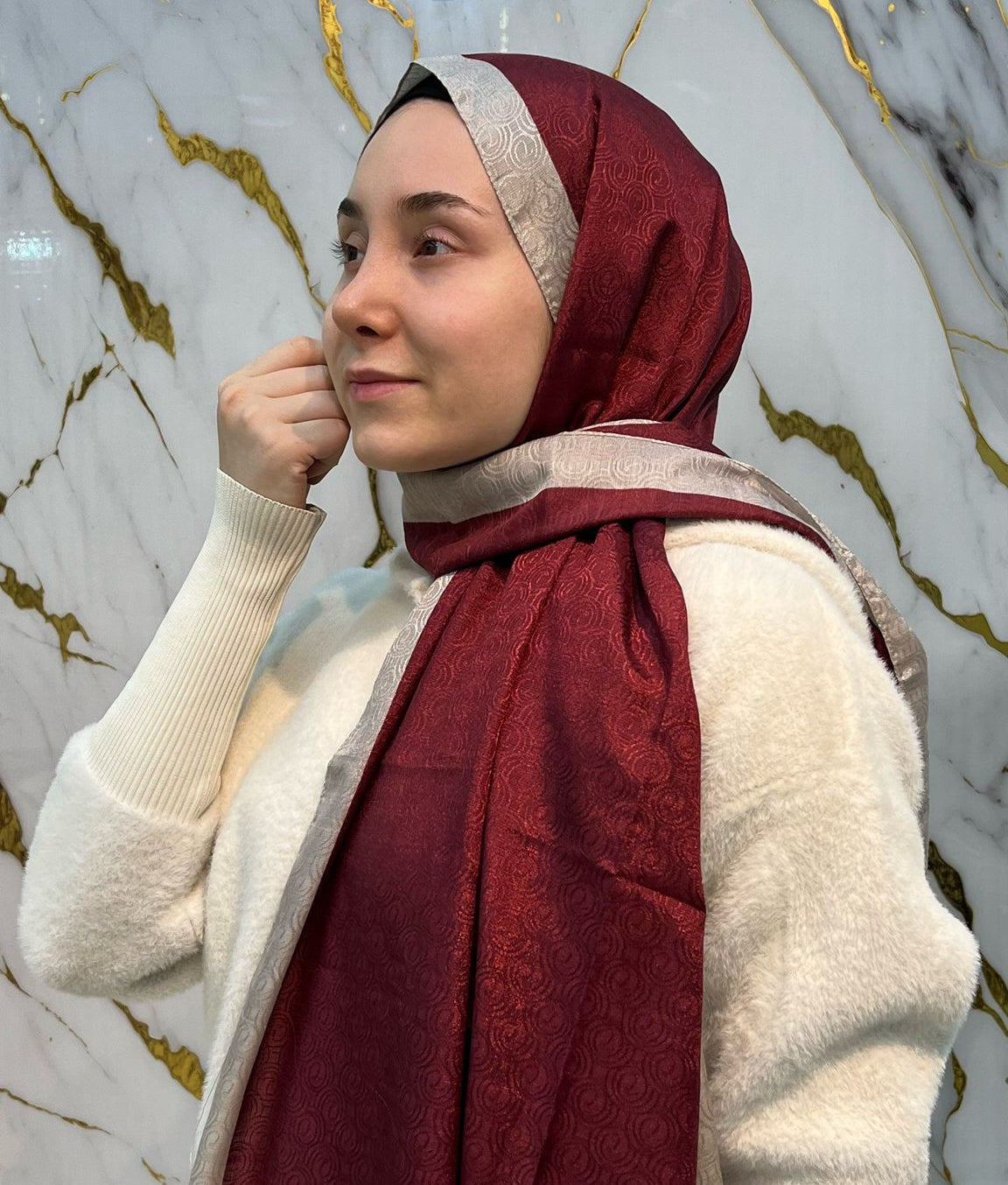 LEVİDOR MONOGRAM ŞAL 3811