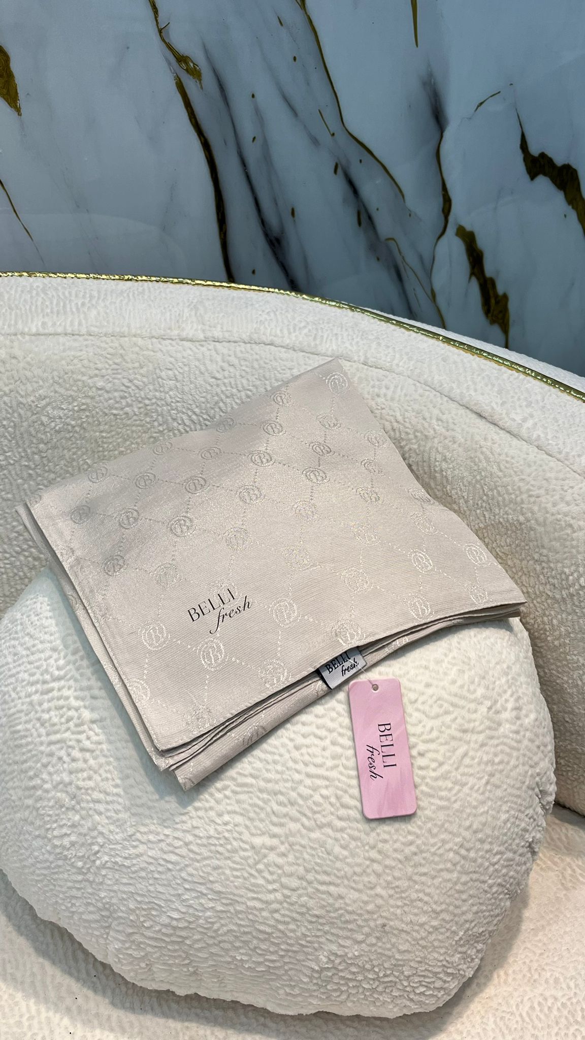 BELLİ FRESH MONOGRAM EŞARP 3834