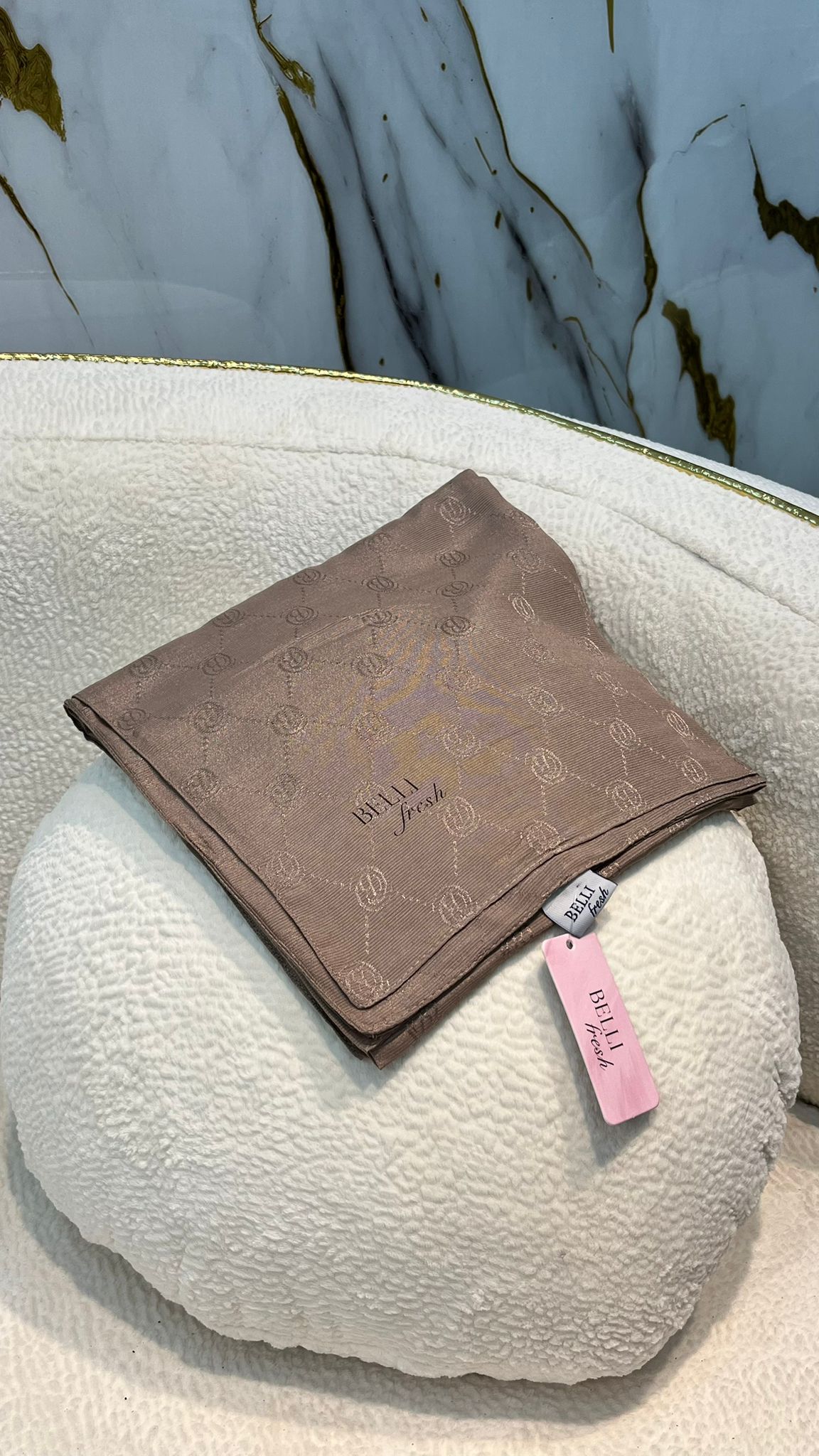 BELLİ FRESH MONOGRAM EŞARP 3834