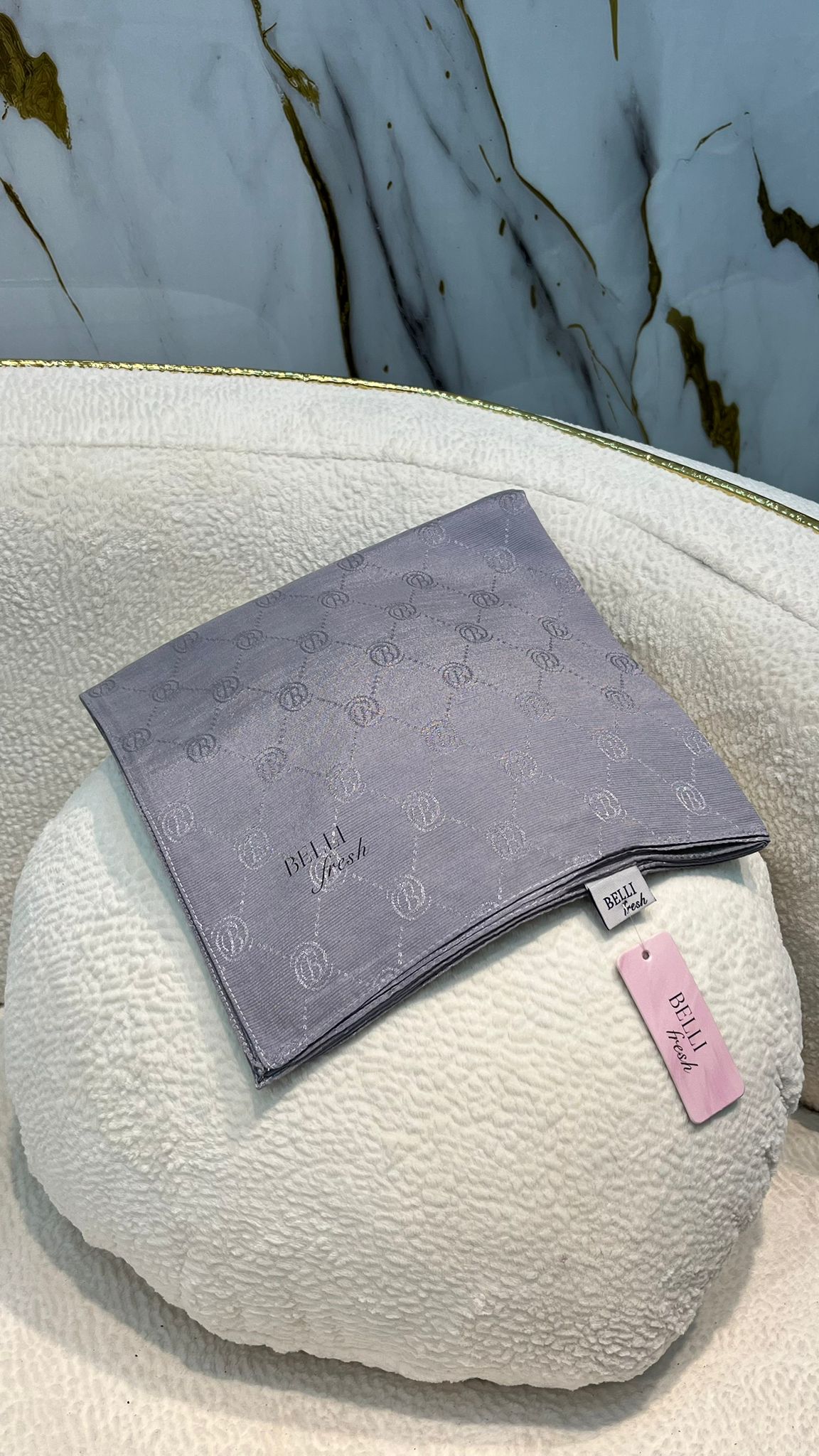 BELLİ FRESH MONOGRAM EŞARP 3834