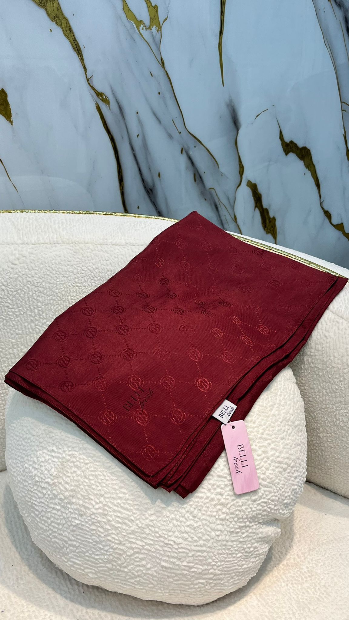 BELLİ MONOGRAM ŞAL 3837