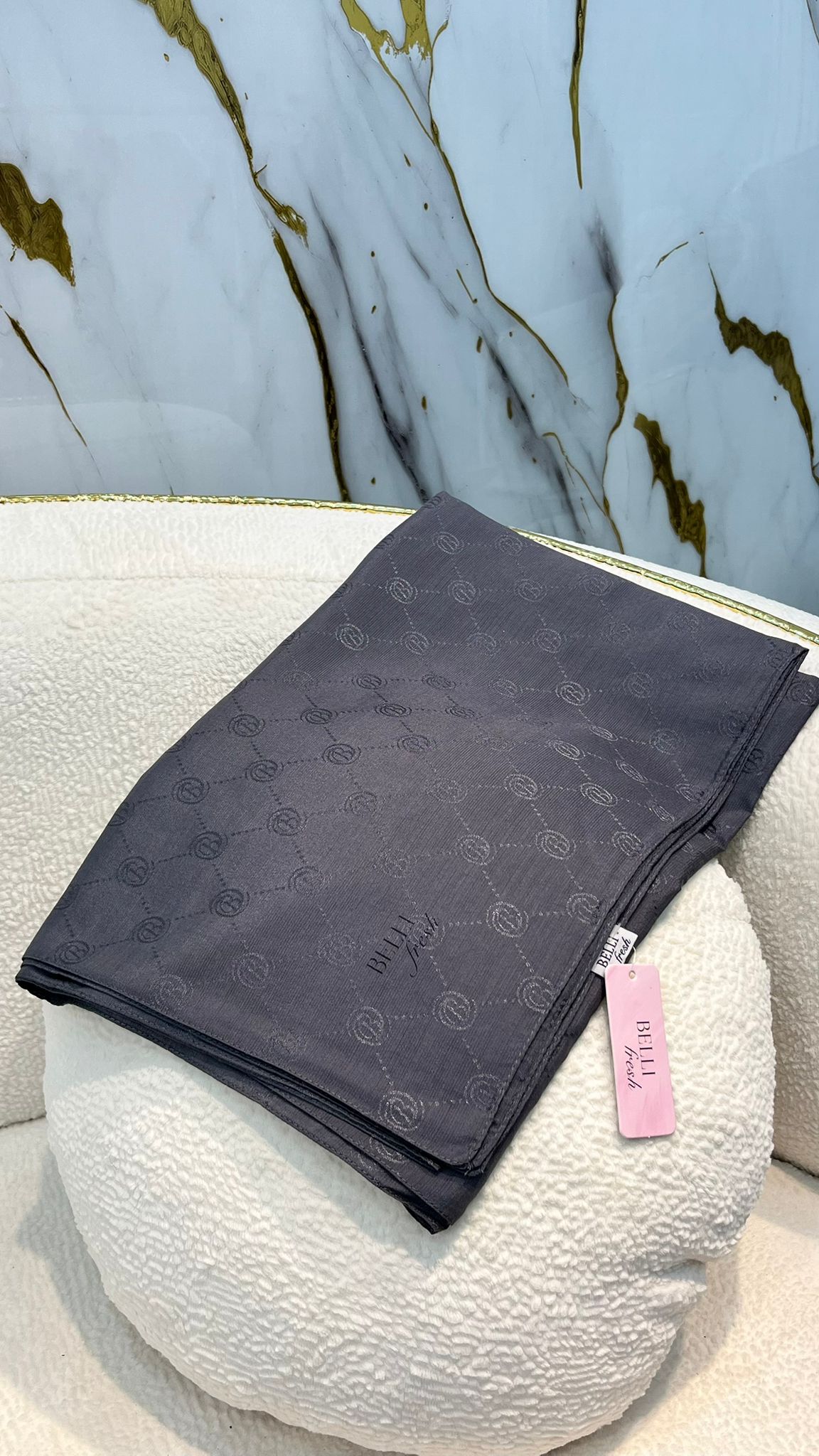 BELLİ MONOGRAM ŞAL 3837